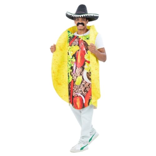 Smiffys Taco-Kostüm für Erwachsene, lustiges Kostüm, Essen/Trinken von Smiffys