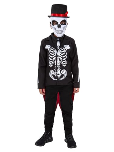 Smiffys Tag der Toten Senor Skelett Kostüm mit Jacke, Mock Shirt, Mock Krawatte, Hut & Maske, Halloween Kind Fasching, Skelett Dress Up Kostüme Smiffys Tag der Toten Senor Skelett Kostüm mit Jacke, Mock Shirt, Mock Krawatte, Hut & Maske, Halloween Kind Fasching, Skelett Dress Up Kostüme von Smiffys