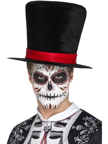 Smiffys Tag der Toten Zylinder, Schwarz von Smiffys
