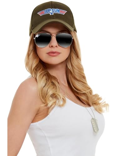 Smiffys Top Gun Instant Kit, Khaki, mit Hut, Fliegerbrille und Erkennungsmarke Smiffys Top Gun Instant Kit, Khaki, mit Hut, Fliegerbrille und Erkennungsmarke von Smiffys