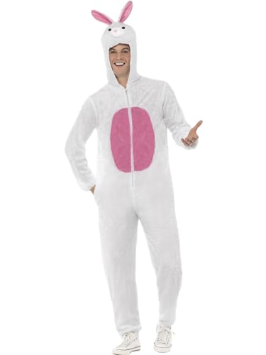 Bunny Costume, White, includes Jumpsuit with Hood, (L) von Smiffys