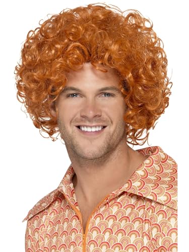 Smiffys Afro Dauerwellen Perücke, Rotblond von Smiffys
