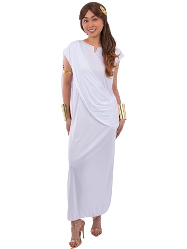 Smiffys Unisex Römisches Toga-Kostüm – antikes griechisches oder römisches Tunika-Bademantel für Erwachsene – klassisches weißes drapiertes Outfit für Toga-Partys, Kostüme, historische Themen Smiffys Unisex Römisches Toga-Kostüm – antikes griechisches oder römisches Tunika-Bademantel für Erwachsene – klassisches weißes drapiertes Outfit für Toga-Partys, Kostüme, historische Themen von Smiffys