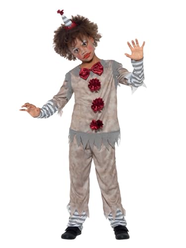 Smiffys Vintage-Clown-Jungen-Kostüm, Grau & Rot, mit Oberteil, Hose & Stirnband Smiffys Vintage-Clown-Jungen-Kostüm, Grau & Rot, mit Oberteil, Hose & Stirnband von Smiffys