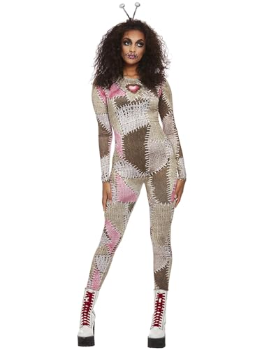 Voodoo Doll Costume, Brown, Bodysuit & Headband, (M) von Smiffys