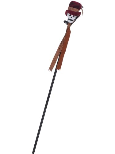 Smiffys Voodoo-Stock, Schwarz, mit Schädel, 112 cm von Smiffys