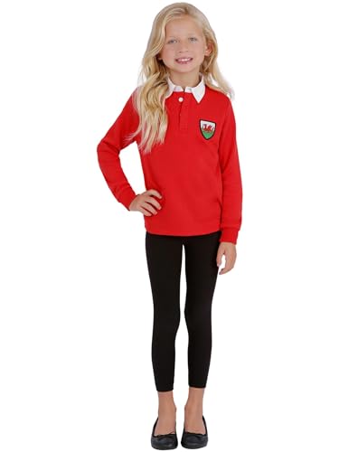Smiffys Walisisches Rugby-Shirt für Kinder Smiffys Walisisches Rugby-Shirt für Kinder von Smiffys