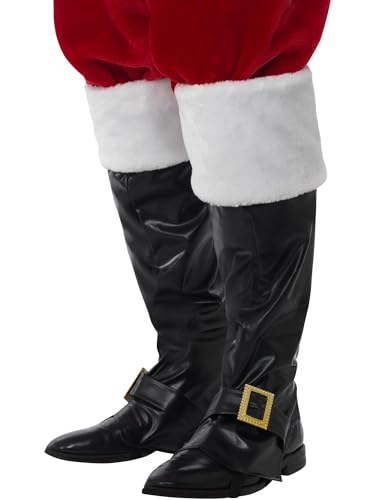Smiffys Weihnachtsmann Stiefelüberzieher, Schwarz, Fell-Oberteile Smiffys Weihnachtsmann Stiefelüberzieher, Schwarz, Fell-Oberteile von Smiffys