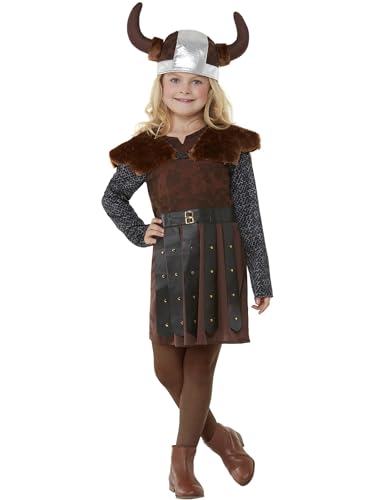 Smiffys Wikinger-Kostüm für Mädchen, Braun, Kleid, Schultertuch und Mütze Smiffys Wikinger-Kostüm für Mädchen, Braun, Kleid, Schultertuch und Mütze von Smiffys