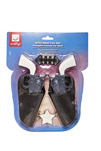 Smiffys Wilder Westen Pistolen-Set, mit Holster, Patronen und Abzeichen Smiffys Wilder Westen Pistolen-Set, mit Holster, Patronen und Abzeichen von Smiffys
