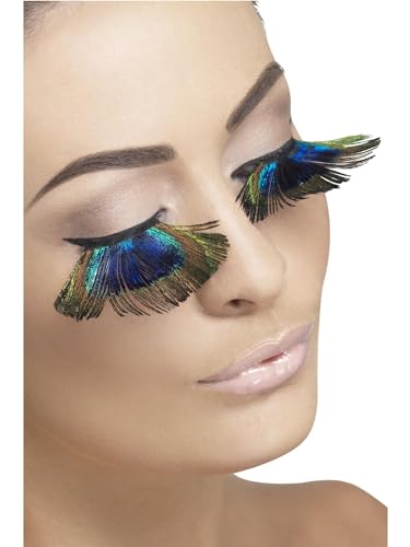 Smiffys Wimpern, Pfauenfedern, enthält Klebstoff von Smiffys