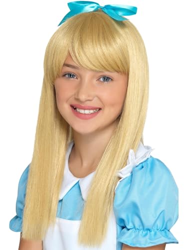 Smiffys Wunderland Prinzessin Perücke, Blond, Kinder von Smiffys