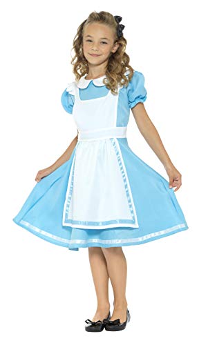 Smiffys Wunderland-Prinzessinnenkostüm, Blau, mit Kleid, befestigter Schürze und Stirnband, 3-4 Jahre Smiffys Wunderland-Prinzessinnenkostüm, Blau, mit Kleid, befestigter Schürze und Stirnband, 3-4 Jahre von Smiffys
