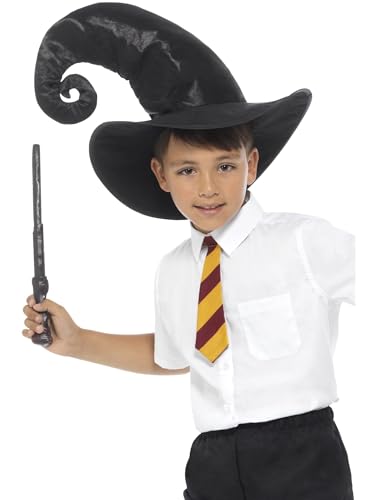 Smiffys Zauberer-Set, Schwarz, mit Krawatte, Hut und Zauberstab, 34cm/13in Smiffys Zauberer-Set, Schwarz, mit Krawatte, Hut und Zauberstab, 34cm/13in von Smiffys