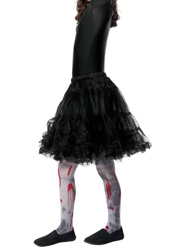 Smiffys Zombie-Schmutz-Strumpfhosen, Kinder, Grau, mit Blutspritzern, Alter 6-12 von Smiffys