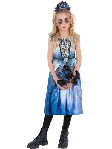 Smiffys Spirit Bride Kostüm mit Kleid & Tiara Halloween Kind Verkleidung Halloween Dress Up Kostüme von Smiffys