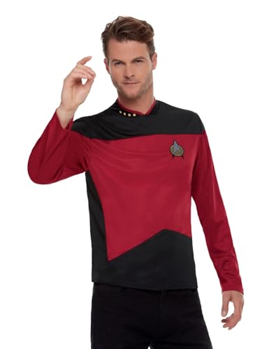Smiffys Star Trek-Kommandouniform, Das Nächste Jahrhundert, Kastanienbraun, Oberteil von Smiffys