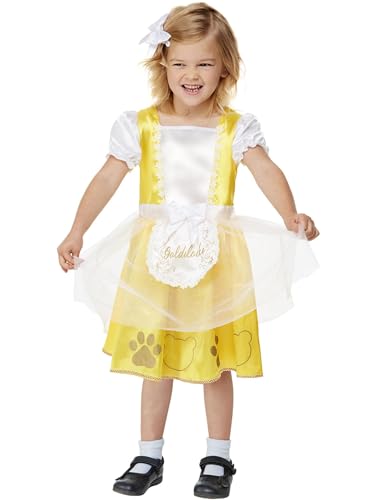 Smiffys Kleinkind-Kostüm Goldlöckchen, Gelb, Kleid und Haarschschleife von Smiffys