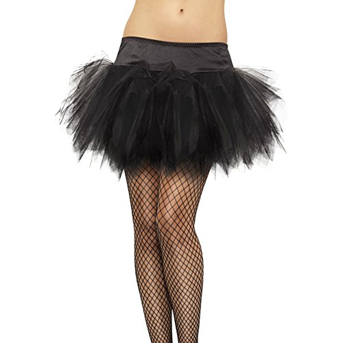 Tutu Mit Rüschen Schwarz, One Size Tutu Mit Rüschen Schwarz, One Size von Smiffys
