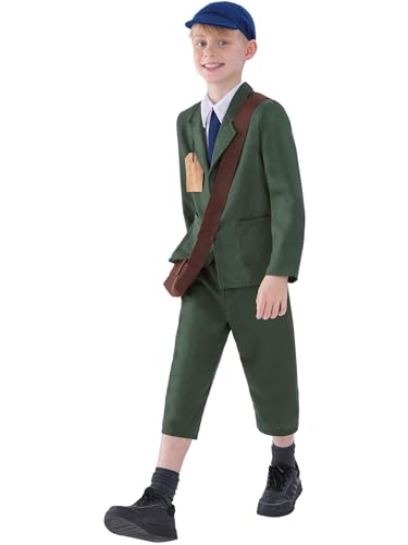 WW2 Evacuee Boy Green Costume (M) von Smiffys