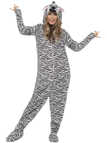Smiffys Zebra Kostüm, All-in-One mit Kapuze von Smiffys