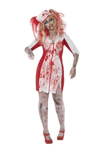 Smiffys Zombiekostüm Kurvige Krankenschwester, mit Kleid und Kopfteil von Smiffys