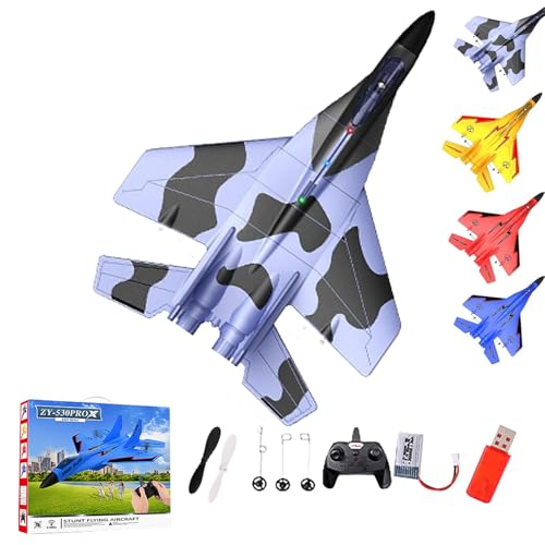 ZY 530 Pro RC Plane,2025 New Zy-530 Rc Plane,Remote Control Gliders Airplane,2.4ghz Rc Remote Control Fighter Model Toy (Blue Color) von Smilamo