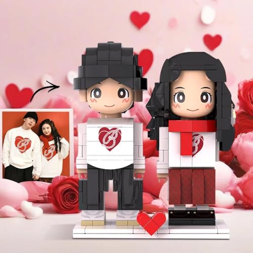 Personalisierte Figuren aus Bausteine, Duddu-Version Ganzkörper 2 Leute Kleines Teilchen Bausteine mit Foto Einzigartig Weihnachten Valentinstag Geburtstag Geschenke für Paar, Freund, Ehemann Personalisierte Figuren aus Bausteine, Duddu-Version Ganzkörper 2 Leute Kleines Teilchen Bausteine mit Foto Einzigartig Weihnachten Valentinstag Geburtstag Geschenke für Paar, Freund, Ehemann von Smile lab