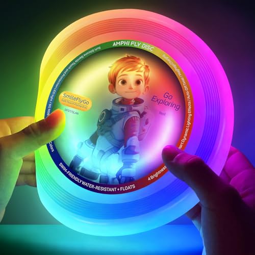 LED Wurfscheibe für Kinder – Weiches Silikon, Wasserdicht & Schwimmfähig, 60 RGB-Lichter, Wiederaufladbar – Perfekt für Poolpartys, Outdoor-Spiele, Geburtstagsgeschenke & Camping Bullet Points LED Wurfscheibe für Kinder – Weiches Silikon, Wasserdicht & Schwimmfähig, 60 RGB-Lichter, Wiederaufladbar – Perfekt für Poolpartys, Outdoor-Spiele, Geburtstagsgeschenke & Camping Bullet Points von SmileFlyGo