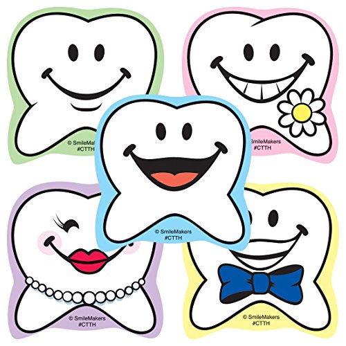 SMILEMAKERS Aufkleber in Form von Happy Tooth – Preise 100 Stück pro Packung SMILEMAKERS Aufkleber in Form von Happy Tooth – Preise 100 Stück pro Packung von SmileMakers