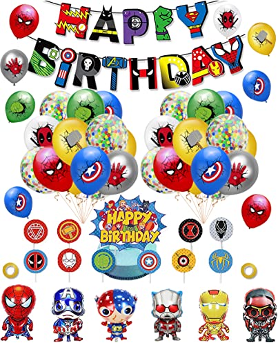Deko Geburtstag Superhelden Geburtstag Deko Marvel Luftballons Avengers Geburtstag Luftballons Rächer Party Deko Superheld Geburtstagsdeko Girlande Kuchendeckel Superhelden Aluminiumfolienballons von smileh