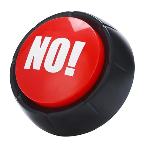 Game Buzzer Button – 9 cm Antwort-Summer Spiel – Ja Nein Vielleicht Sorry Taste, Ja Nein Buzzer Tasten, Sound-Taste Kommunikationssummer, lustige Tasten mit Ton, Batterie nicht im Lieferumfang von Smileshiney