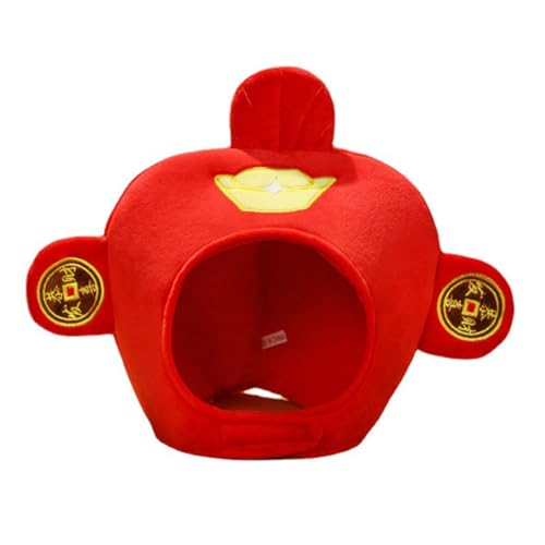 Smileshiney Cosplay-Hut, Plüsch-Kopfbedeckung, Rollenspiel-Outfits, Kopfschmuck für Erwachsene, chinesischer Gott des Reichtums, Kopfbedeckung für Kostüm, Zubehör, Requisite Smileshiney Cosplay-Hut, Plüsch-Kopfbedeckung, Rollenspiel-Outfits, Kopfschmuck für Erwachsene, chinesischer Gott des Reichtums, Kopfbedeckung für Kostüm, Zubehör, Requisite von Smileshiney