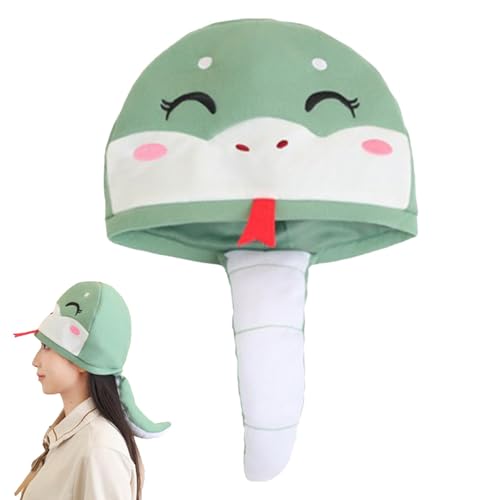 Smileshiney Kopfbedeckung für Kostümbälle, weich, warm, Maskerade, Cosplay, Kopfbedeckung, lustiger Hut, Schlange, gefüllte Kopfbedeckung, Cosplay-Requisiten für Karnevals-Zubehör Smileshiney Kopfbedeckung für Kostümbälle, weich, warm, Maskerade, Cosplay, Kopfbedeckung, lustiger Hut, Schlange, gefüllte Kopfbedeckung, Cosplay-Requisiten für Karnevals-Zubehör von Smileshiney