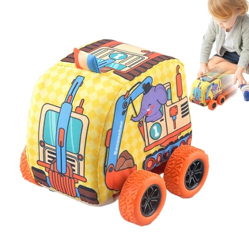 Smileshiney -Autos mit Rückziehfahrzeug, Auto-Set mit Rückziehfahrzeug - Reibungskraft-Kinderspielzeug,Reibungskraft-Soft-Fahrzeuge zum Zurückziehen von Autos für Kleinkinder im Alter von 1–3 von Smileshiney