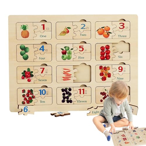 Smileshiney Zahlenpuzzle aus, Zahlenlernpuzzle für Kleinkinder - Kognitives Zahlen-Lehrbrett-Puzzle - Aktivitätstafel für die frühe Entwicklung motorischer Fähigkeiten für, Mädchen und Kinder im Smileshiney Zahlenpuzzle aus, Zahlenlernpuzzle für Kleinkinder - Kognitives Zahlen-Lehrbrett-Puzzle - Aktivitätstafel für die frühe Entwicklung motorischer Fähigkeiten für, Mädchen und Kinder im von Smileshiney