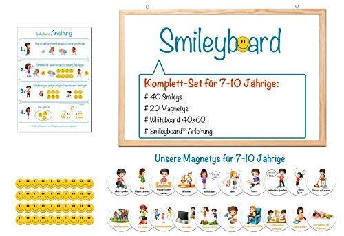 Smileyboard - Komplett-Set Magnete - 40 x Smiley- und 20 x Aufgaben- und Belohnungsmagnete - Whiteboard - Verschiedene Motive Smileyboard - Komplett-Set Magnete - 40 x Smiley- und 20 x Aufgaben- und Belohnungsmagnete - Whiteboard - Verschiedene Motive von Smileyboard