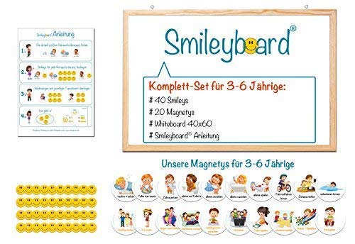 Smileyboard - Komplett-Set Magnete - 40 x Smiley- und 20 x Aufgaben- und Belohnungsmagnete - Whiteboard - Verschiedene Motive von Smileyboard