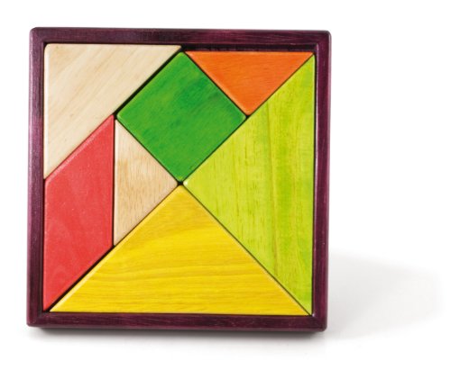 Smir JeuJura Produktreihe 22136, – Gesellschaftsspiel – Tangram Holz 18 cm von Jeujura
