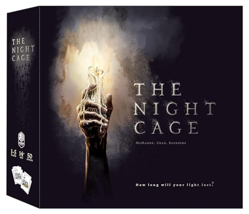 The Night Cage, von Smirk and Dagger, ein gruseliges kooperatives Strategiespiel, 1-5 Spieler verloren in einem dunklen Labyrinth mit nur einer Kerze, lustige Horror-Themen-Fliesenverlegung und von Smirk & Dagger