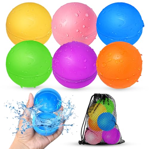 Smirodi SOPPYCID Wasserbomben Wiederverwendbar,Silikon Wasserbomben Selbstschließend magnetische Spritzbälle,Sommer Wasserspielzeug für Kinder im Alter von 3-12 Jahren für Spaß,Pure Farbe(6 Stück). Smirodi SOPPYCID Wasserbomben Wiederverwendbar,Silikon Wasserbomben Selbstschließend magnetische Spritzbälle,Sommer Wasserspielzeug für Kinder im Alter von 3-12 Jahren für Spaß,Pure Farbe(6 Stück). von Smirodi