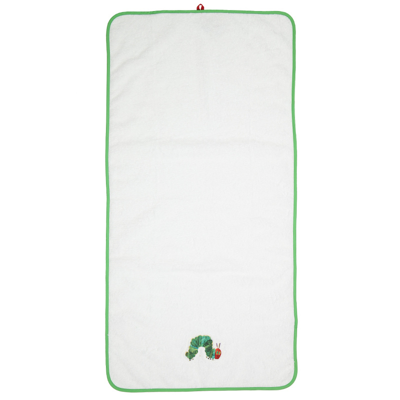 Handtuch RAUPE NIMMERSATT (50x100) in weiß/grün von Smithy