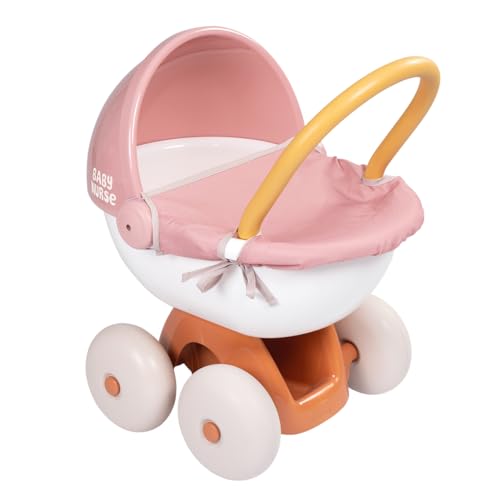 Smoby – Baby Nurse – Kinderwagen Cuddle – für Babys und Puppen bis 42 cm – leise Räder – Aufbewahrungsbox – waschbarer Stoff – recyceltes Material – ab 18 Monaten – hergestellt in Frankreich von Smoby Toys