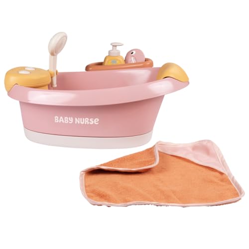 Smoby - Baby Nurse - Whirlpool - Für Puppen bis 42 cm - Elektronisches Modul - Wasserstrahlen, Blasen, LED-Leuchten - Umfangreiches Zubehör - Spielfunktionen - Ab 3 Jahren von Smoby Toys