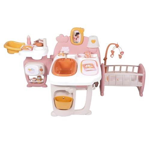 Smoby – Baby Nurse – großes Babyhaus – für Neugeborene bis 42 cm – 3 Spielbereiche – 19 Zubehörteile – faltbar und tragbar – recyceltes Material – ab 3 Jahren – hergestellt in Frankreich von Smoby Toys
