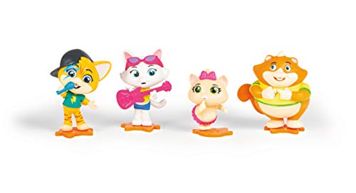Smoby - 44 Cats Figuren Set mit Lampo, Pilou, Milady und Metti, original Spielfiguren aus der Serie, für Kinder ab 3 Jahren von Smoby