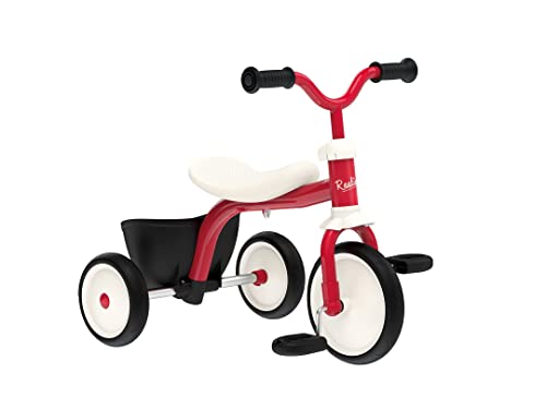 Smoby Toys - Dreirad Rookie ab 2 Jahren (rot) - Laufrad für Kinder von 2-4 Jahren (bis max. 50 kg) mit Metallrahmen, Flüsterrädern & Aufbewahrungsbox von Smoby