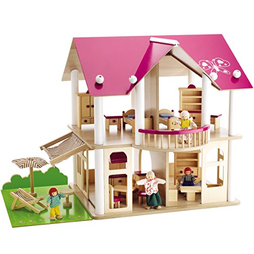 Eichhorn 100002513 - Villa, 27-teilig, inklusive Möbeln und 4 Puppen - 50x75x55cm - unmontiert Eichhorn 100002513 - Villa, 27-teilig, inklusive Möbeln und 4 Puppen - 50x75x55cm - unmontiert von Smoby