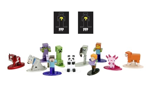 Jada Toys Minecraft Figur (1 Stück in Mystery Blind-Tüte) - 1 von 13 detaillierten Nano Sammelfiguren aus Metall für Fans und Kinder ab 3 Jahre, Welle 5, Auswahl per Zufallslos, je ca. 4 cm von Jada
