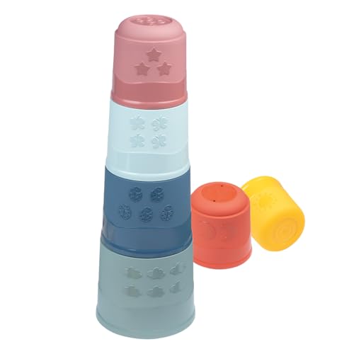 Little Smoby – Magic Tower – Becherturm – Erkennung von Formen und Farben – Stapelspiel – Feinmotorik – ab 12 Monaten – Französisches Produkt von Smoby
